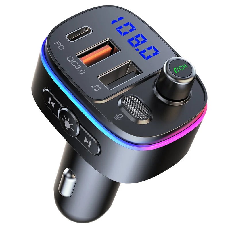 Bluejw 20W Bluetooth 5.4 FM Transmitter Car Charger, Handsfree MP3 Player Radio Adapter, Dual USB C 2.4A Automobile Charger - Image 5